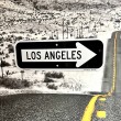 Road Sign direction Los Angeles